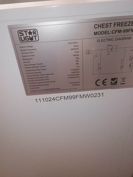 Lada frigorifica  cu dubla funcție , frigider sau congelator 99 litri