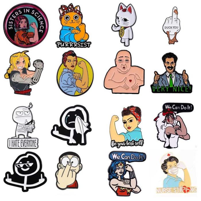 Броши/значки. Жесты рук. Стильно. Необычно и оригинально.