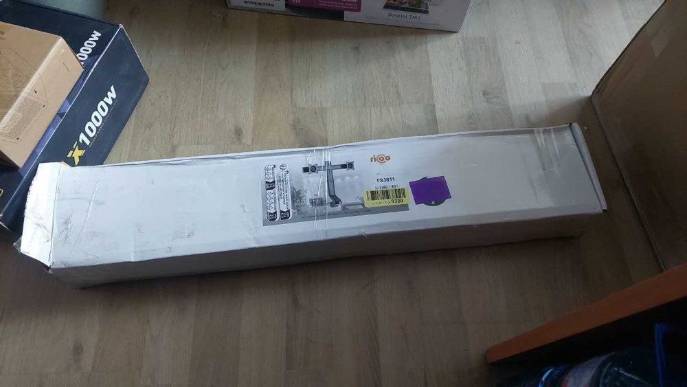 RICOO TS3811 Регулируема накланяща се стойка за маса с 2 екрана 17-27