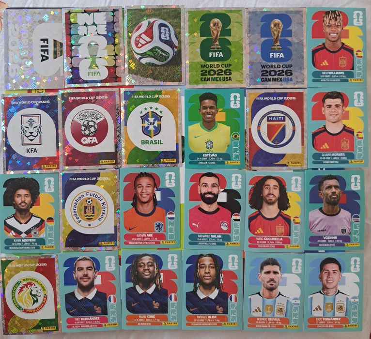 Vând sau schimb stickere Cupa Mondială 2026