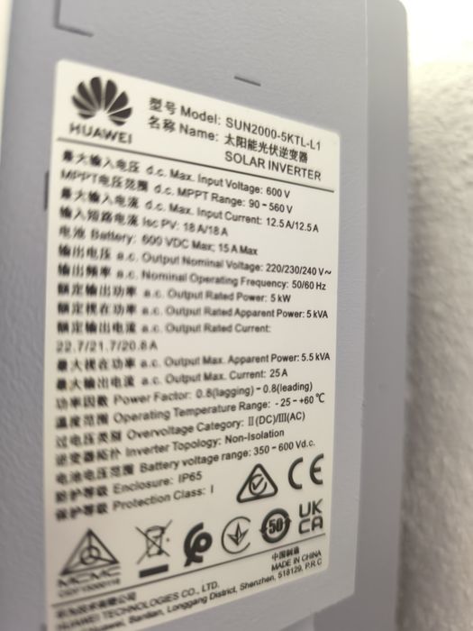 Invertor hibrid huawei sun2000-5ktl-l1 plus smartmeter Huawei