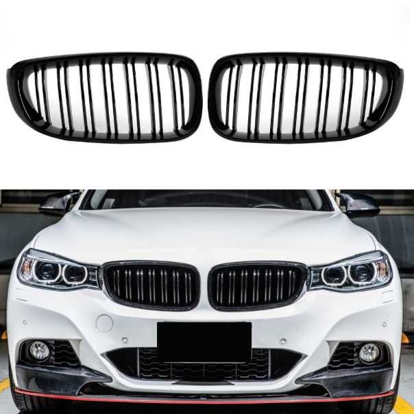 Grile Duble M / Negru Lucios / BMW Seria 3 F30 F31 F34