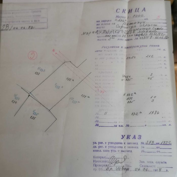 Продавам парцел в село Режанци, област Перник.