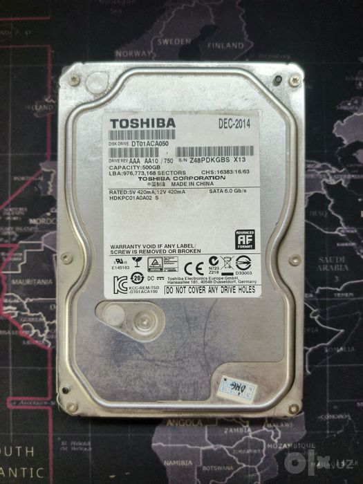 Жесткие диски HDD 500GB, 1TB (Toshiba 7200 RPM) + Внешний 1TB