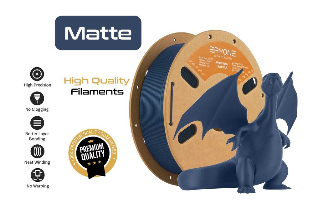PLA Matte Filament, ПЛА Матов Филамент (Нишка) за 3Д Принтер