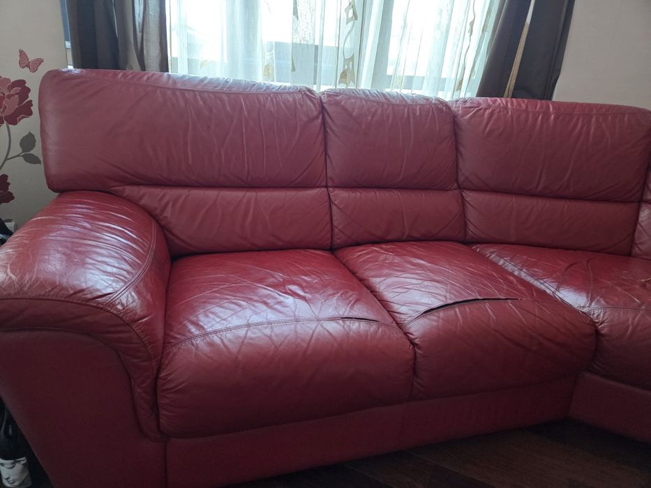 Диван естествена кожа