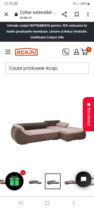 Vând canapea extensibila rosario