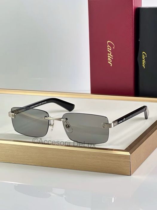 Ochelari de Soare Cartier CT0513O Noi Full Box Santos De Cartier Verificare Colet  Gold