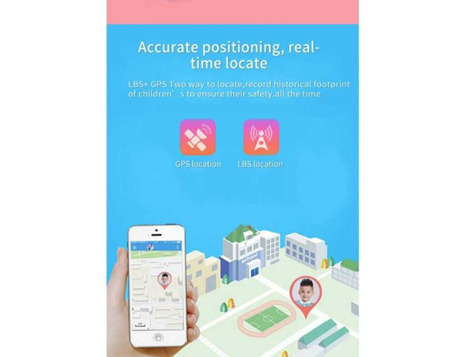 Водоустойчив детски 2G смарт часовник с вградена камера