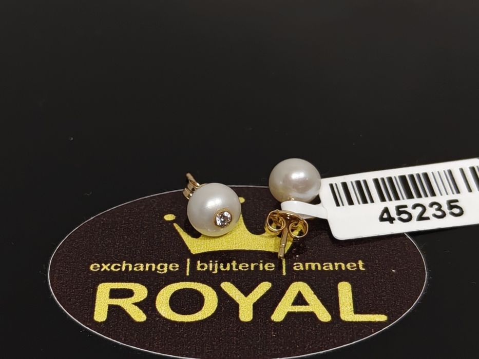 Bijuteria Royal: Cercei aur 14k/0.95 gr
