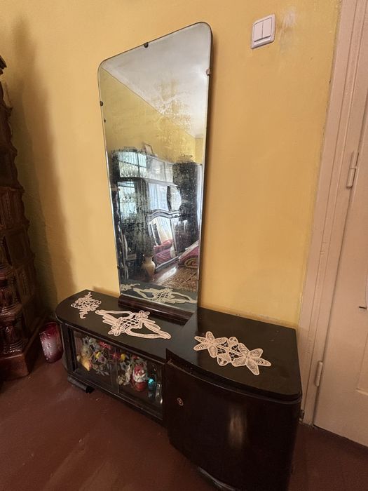 Set complet: Mobila dormitor vintage lemn masiv