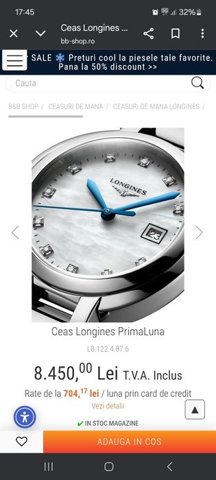 Vand / Schimb Ceas dama Longines PrimaLuna