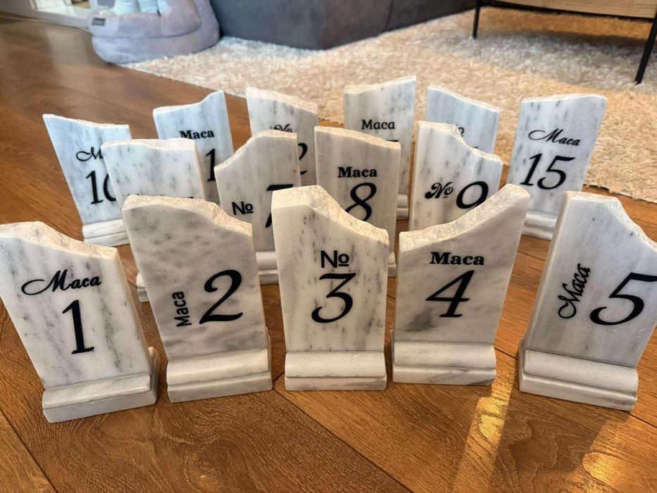 Табелки за маса от мрамор