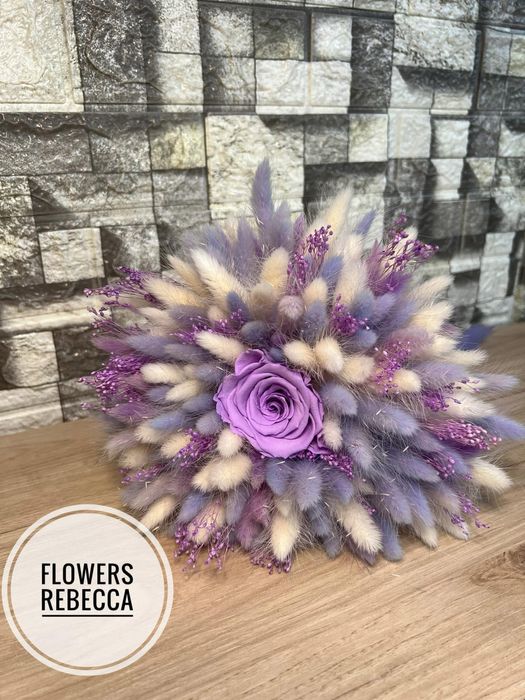 Buchet Mireasa Nasa Nunta Cununie Flori Uscate Personalizat dupa plac