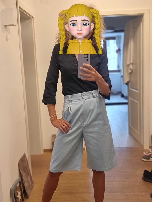 Pantaloni Nissa talie inalta