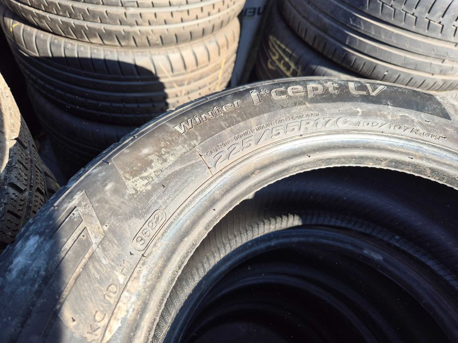 4 Anvelope M+S - 225/55/17C - HANKOOK - Aproape NOI DOT 2022 !
