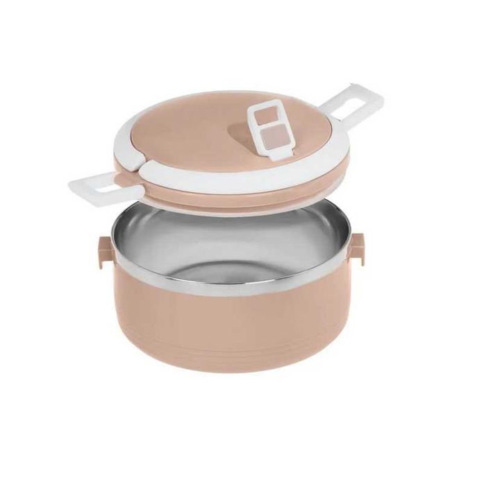 Термокутия за храна Mercado Trade, Кръгла, 500мл., Розов и Сив