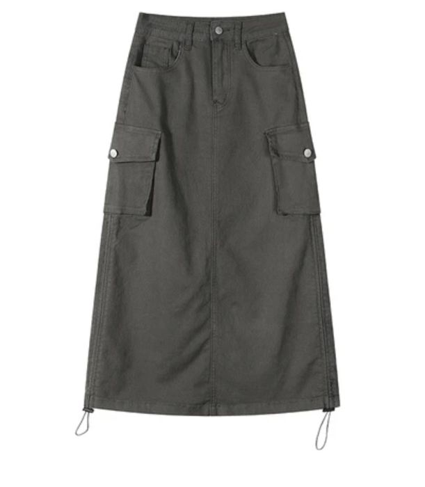 Серая юбка джинсовая