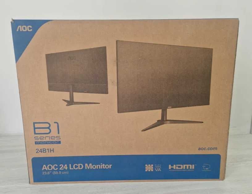 Монитор AOC 24B1H 24" Безрамочный / Full HD / Состояние новый