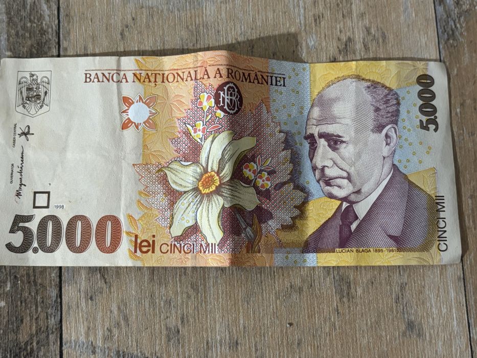 Bancnota 5000 Lei Lucian Blaga