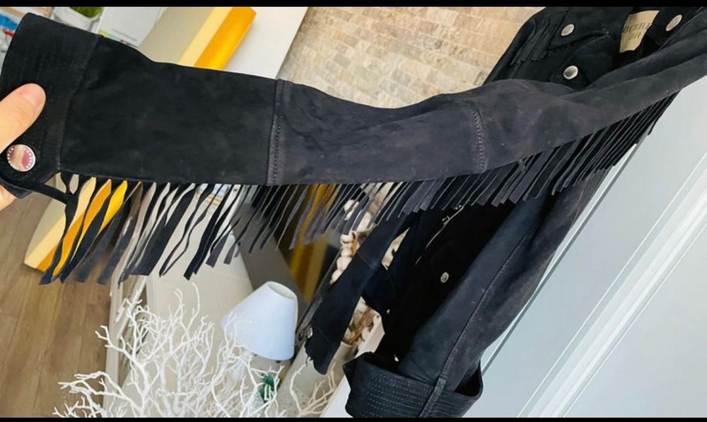 Geaca piele intoarsa  Burberry vintage unicat