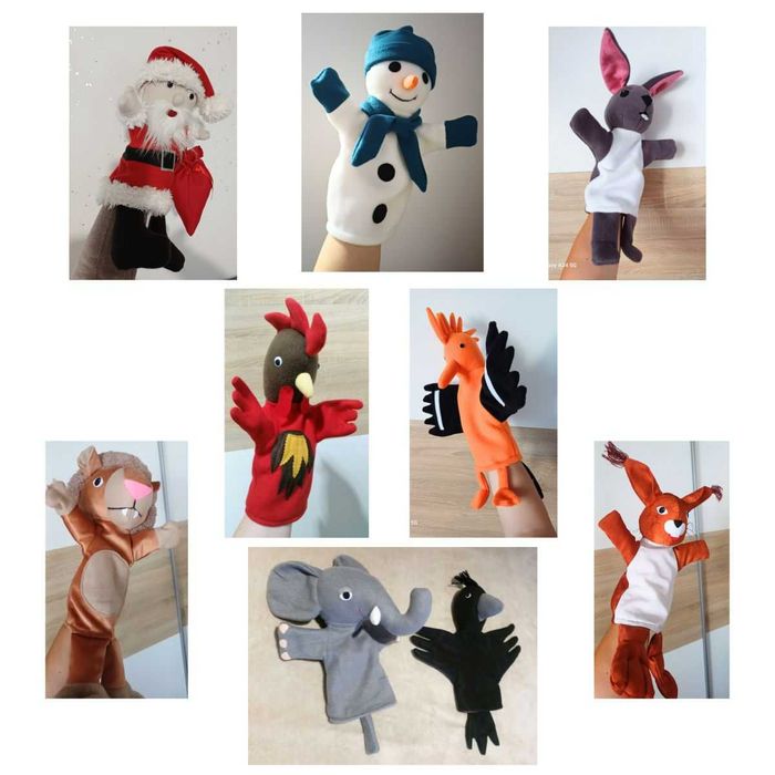 Păpuși de mână/marionete pentru teatru-Moș Crăciun și altele-Tamira