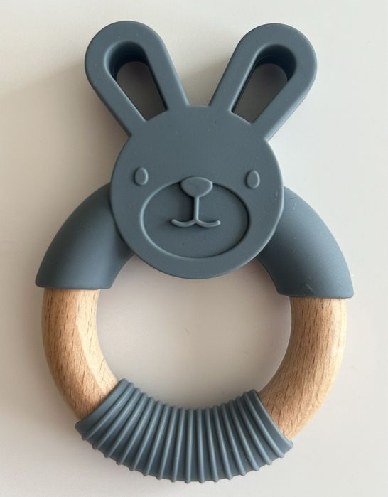 Силиконова гризалка- зайче | Подарък за бебе новородено