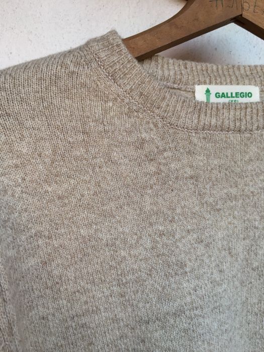 Вълнен винтидж италиански пуловер беж, С