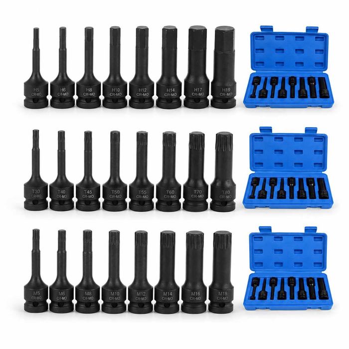 Set tubulare impact Hitman 24 piese 1/2 HEX Torx XZN