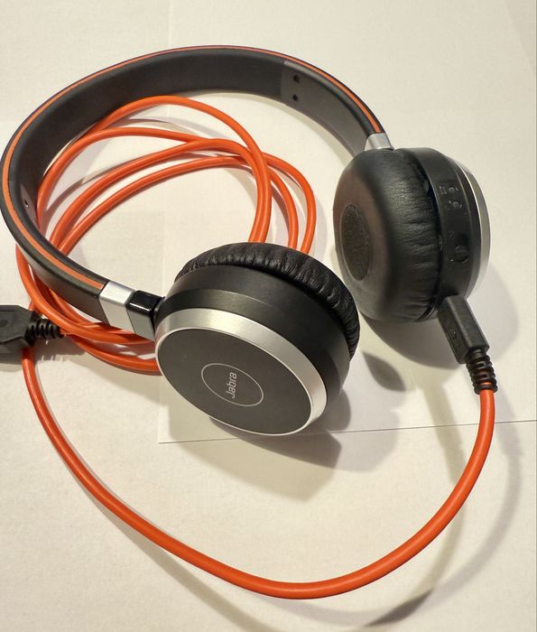 Casti Jabra Evolve 40 UC Stereo, USB, negru/rosu