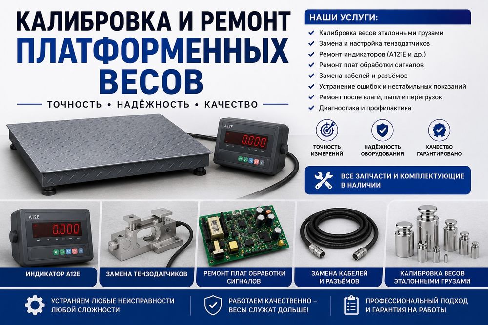 Калибровка и ремонт платформенных весов