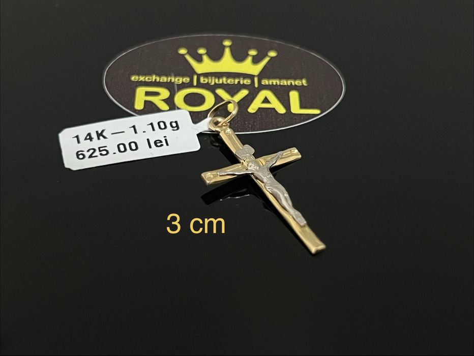 Bijuteria Royal CB : Pandant cruce aur 14k  1,10 grame