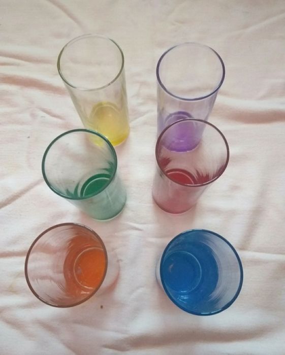 Set de 6 pahare colorate