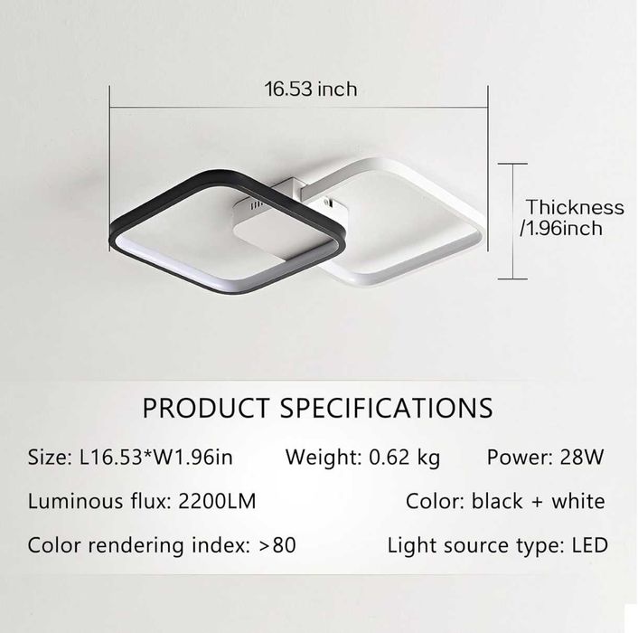 Aplica Led, Plafoniera incastrata, 3 intensități, Alexa