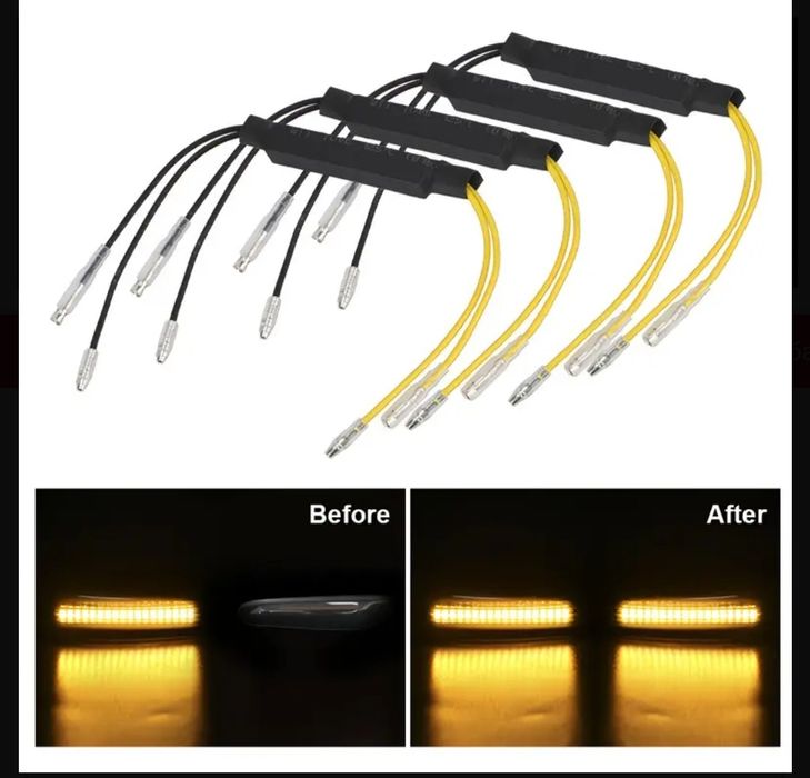 Комплект от 2 LED декодера резистори за мотоциклетна сигнализация