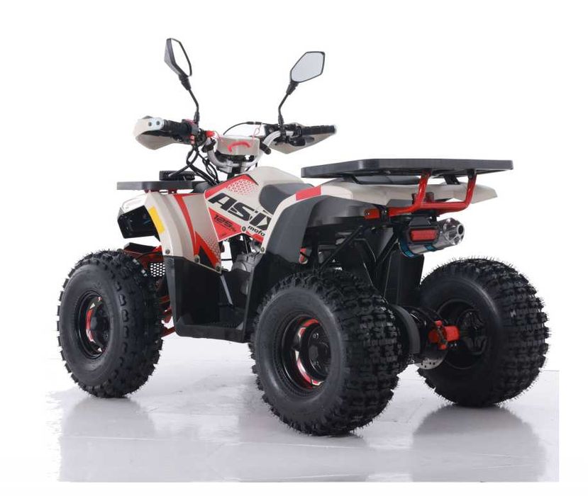 Atv Asix Hunter 125cc, roti 8 inch, 1+1 viteze, culoare rosu/nisipiu