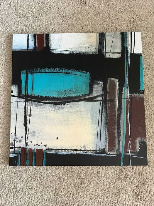 Tablou Abstract, Eurographics, imprimeu abstract, multicolor, 89x89 cm