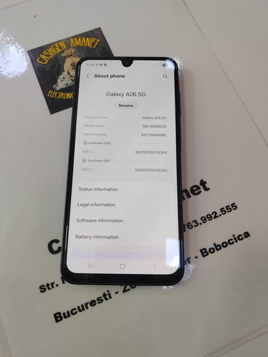 Samsung A26  5G impecabil  Magazin Cashgen