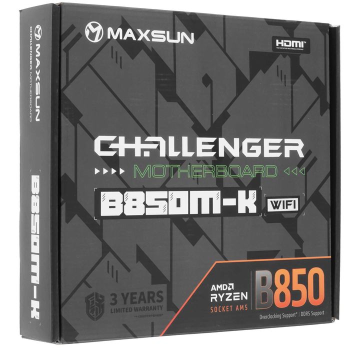 - Материнская плата Maxsun Challenger B850M-K WIFI DDR5