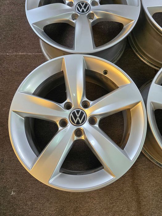 4 Jante Aliaj 5x112 17'' 7J ET 39 OEM VW Touran Sharan Caddy Golf Passat Tiguan T-Roc / Skoda Octavia Karoq Superb YETI