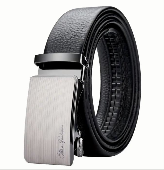 Мъжки официален колан с автоматична катарама/Класически от естест.кожа