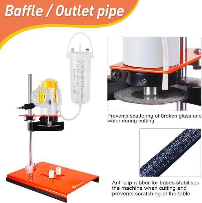 Kit Taietor de sticle automat, patrate/rotunde, cu suport, Trans GRAT