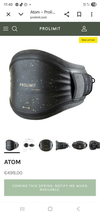 Kiteboarding harness Prolimit Atom,Addict