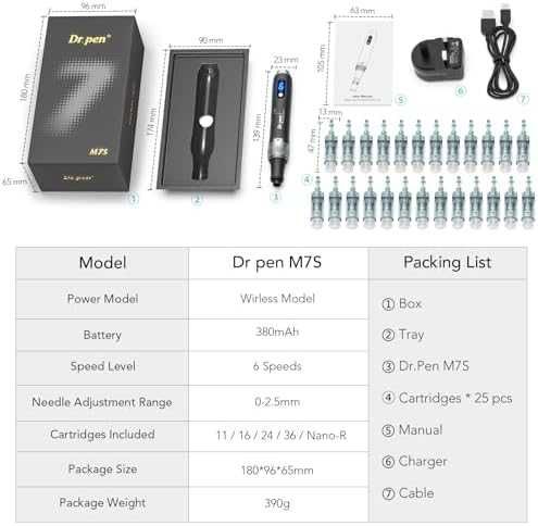 Нов Dr. Pen M7S Безжичен Микронидлинг Уред + 25 Иглени Картиджи
