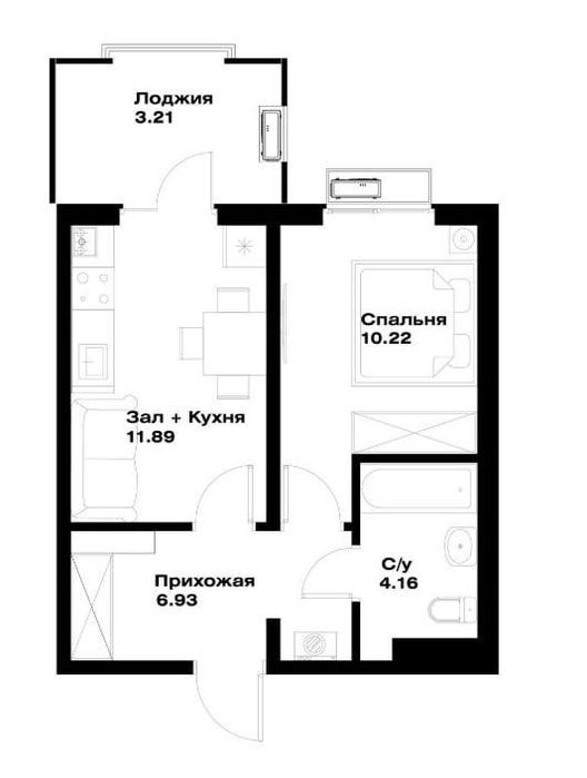 O'zMakon 2-х комнатная 36,41м2‼️ Мирабадский