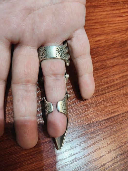 Inel 'Full Finger Armour ' argint masiv 925 , unicat