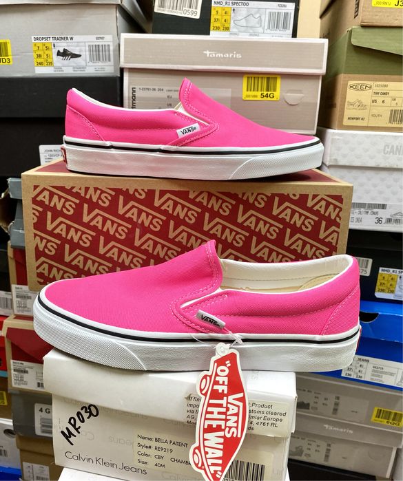 Дамски обувки кецове гуменки  Vans Neon Pink намалени 38