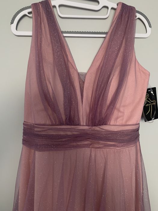 Rochie eleganta lunga roz