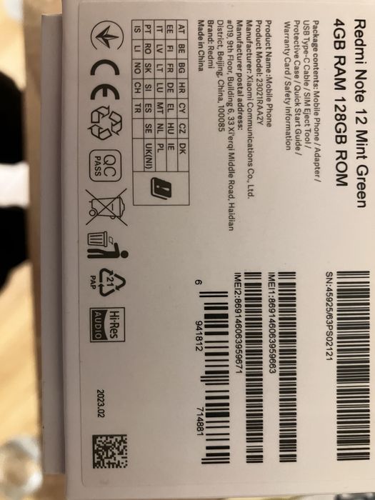 Xiaomi Redmi Note 12 4/128GB