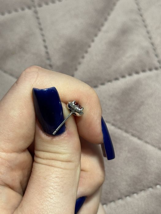 Cercei Pandora din argint cu inimioara roz